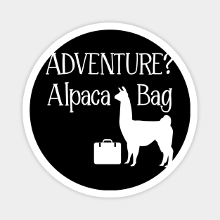 Adventure Alpaca Bag Llama Magnet